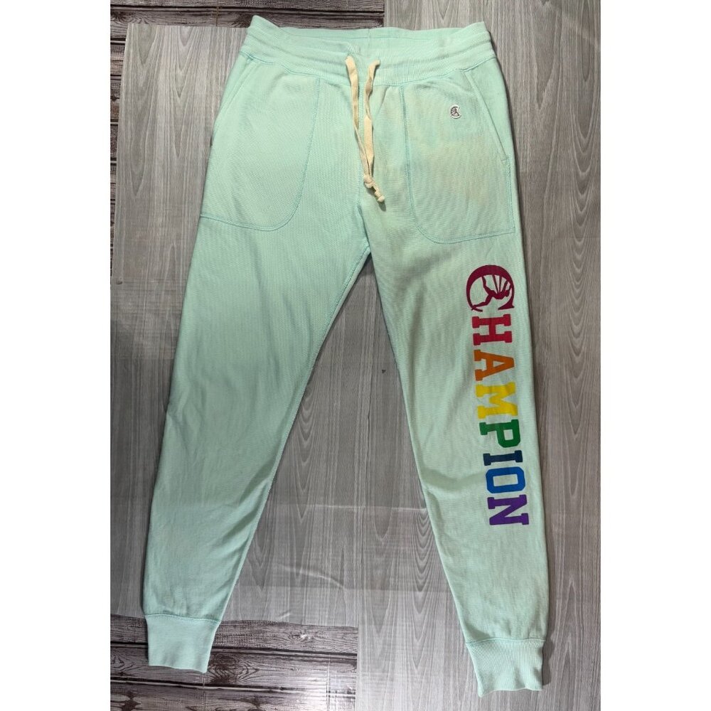 Todd Snyder x Champion Slim Jogger Sweat Pants sz M color minty green NWT stain